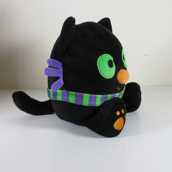 Black Cat Plush Toy Green Eyes Halloween Decor Stuffed Animal American Greetings - Picture 6 of 13